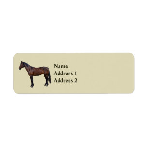 Morgan Horse in Profile Label