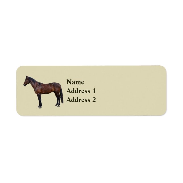 Morgan Horse in Profile Label (Front)