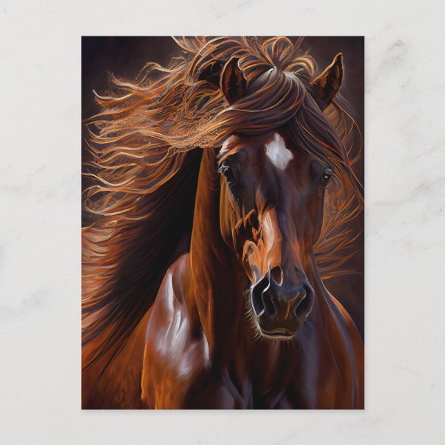 Morgan Horse Oil paint Postcard (Front)
