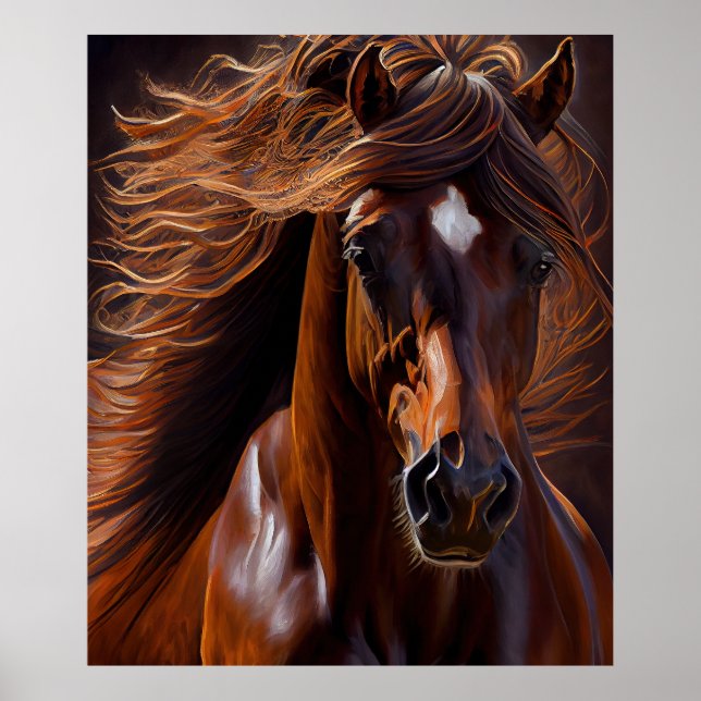 Morgan Horse Oil Paint Poster (Front)
