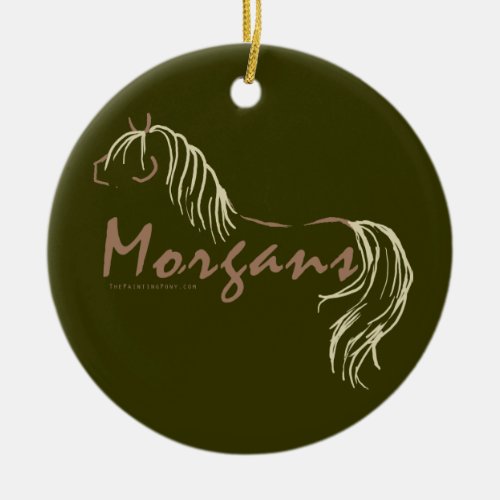 Morgan Horses Ceramic Ornament