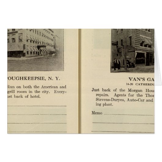 Morgan House, Van's Garage, Poughkeepsie Cards (Front Horizontal)