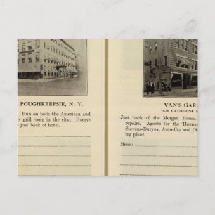 Morgan House, Van's Garage, Poughkeepsie Postcard