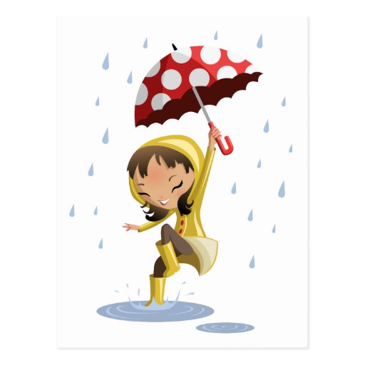 Morgan in the Rain Postcard | Zazzle