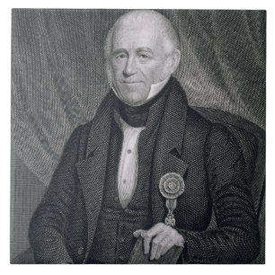 Morgan Lewis, engraved by Asher Brown Durand (1796 Ceramic Tile