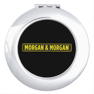 Morgan & Morgan Small Round Button Compact Mirror