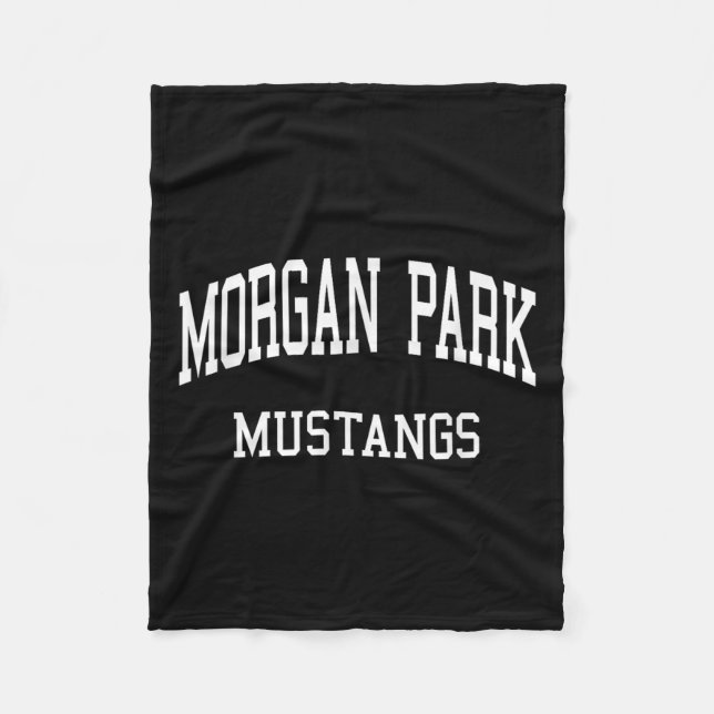 Morgan Park High School Hs Chicago Il Retro Sports Fleece Blanket (Front)