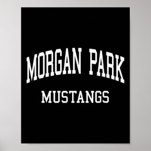 Morgan Park High School Hs Chicago Il Retro Sports Poster