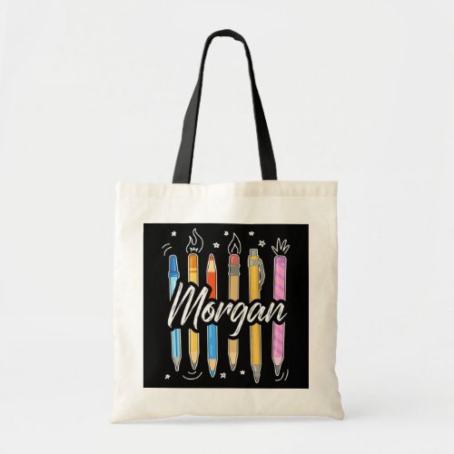 MORGAN Personalized Name For School Teacher Tote Bag