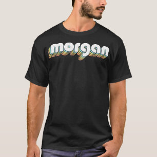 Morgan Retro Rainbow Typography Faded Style T-Shirt