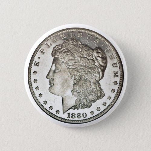 Morgan Silver Dollar Button