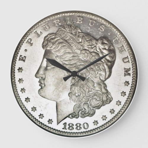 Morgan Silver Dollar Clock without Numbers