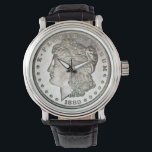 Morgan Silver Dollar Image on Watch Face<br><div class="desc">Celebrate the Morgan Silver Dollar with this handsome image of the classic coin on your watch face.!!</div>