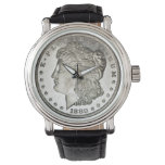 Morgan Silver Dollar Image on Watch Face
