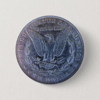 Morgan Silver Dollar Tail Pinback Button