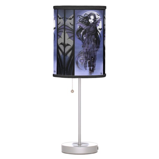 Morgan Vampire Moon Gothic Bat Fairy Table Lamp (Right)