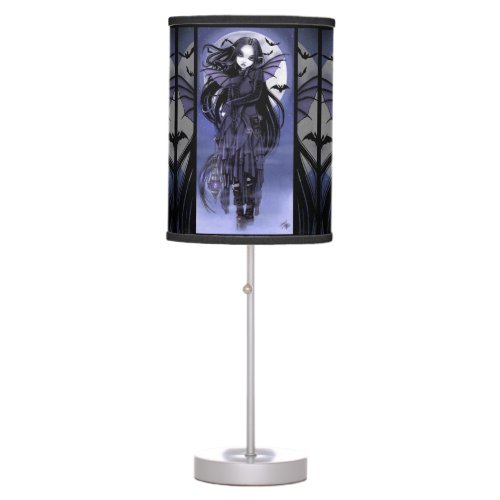 Morgan Vampire Moon Gothic Bat Fairy Table Lamp