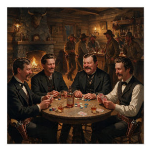 Morgan Wyatt Virgil Earp Doc Holiday Playing Poker Poster