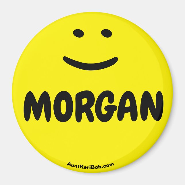 MORGAN yellow smile magnet (Front)
