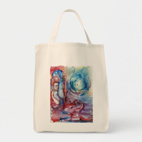 MORGANA AND DRAGON OF THE LAKE Arthurian Legends  Tote Bag