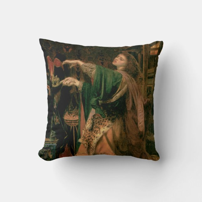 Morgana-Le-Fay Throw Pillow (Front)