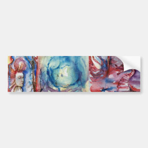MORGANA / Magic and Mystery ,Pink Blue Fantasy Bumper Sticker