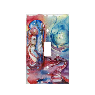MORGANA / Magic and Mystery ,Pink Blue Fantasy Light Switch Cover