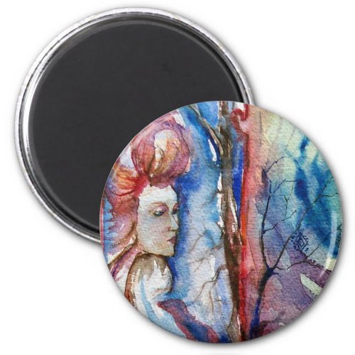 MORGANA  Magic and Mystery Pink Blue Fantasy Magnet