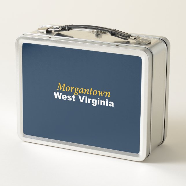 Morgantown, West Virginia Metal Lunch Box (Back)