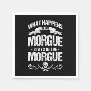 Morgue Embalmer Funeral Director Cemetery Gift Napkins