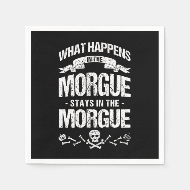 Morgue Embalmer Funeral Director Cemetery Gift Napkins (Front)