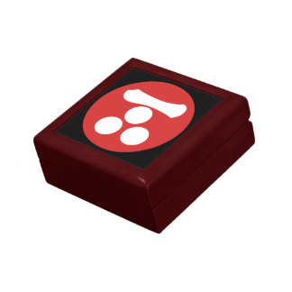Mori Mon Japanese samurai clan white red black Gift Box