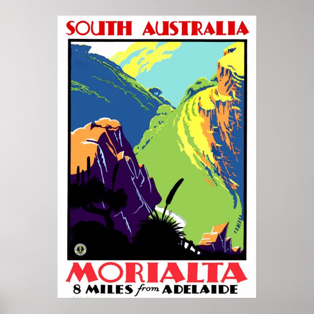 Morialta, 8 miles from Adelaide, South Australia Poster (Front)