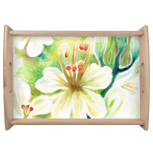 Moringa flowers serving tray