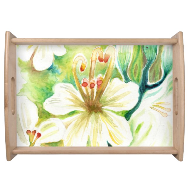 Moringa flowers serving tray (Front)