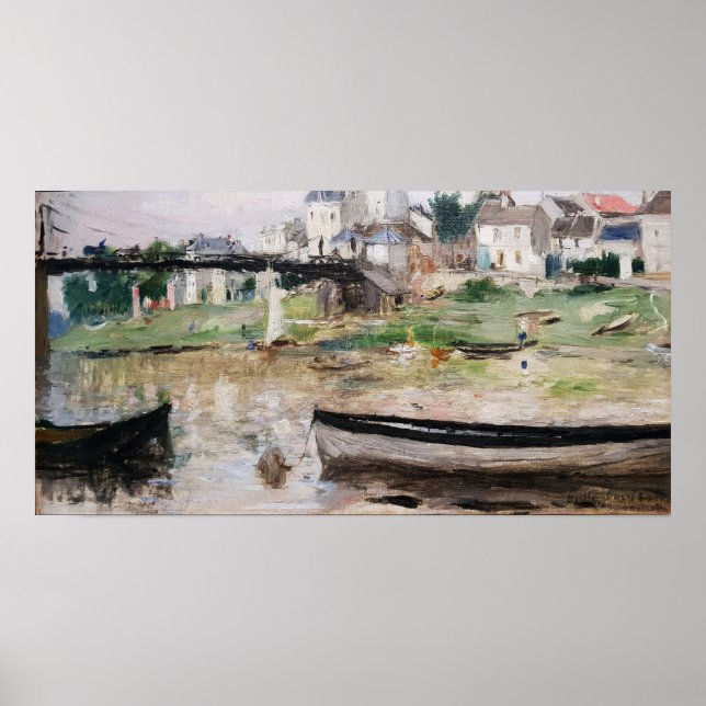 Morisot - Boats On The Seine 1880 Poster (Front)