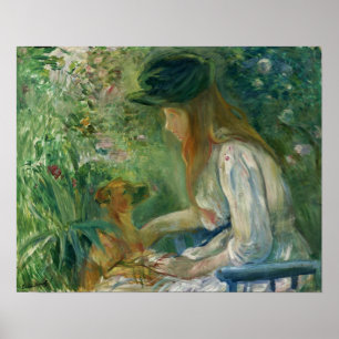 Morisot - Girl With Dog 1892 Poster