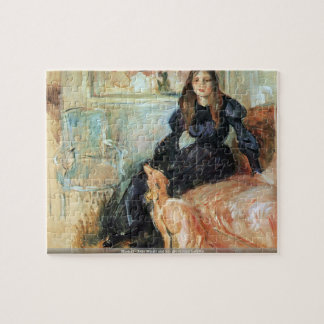 Morisot - Julie Manet and her greyhound Laertes Jigsaw Puzzle
