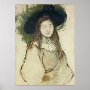 Morisot - Julie Manet With Liberty Hat Poster