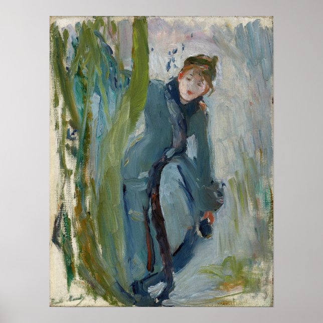 Morisot - Young Girl Putting Back Her Skate 1893 Poster (Front)