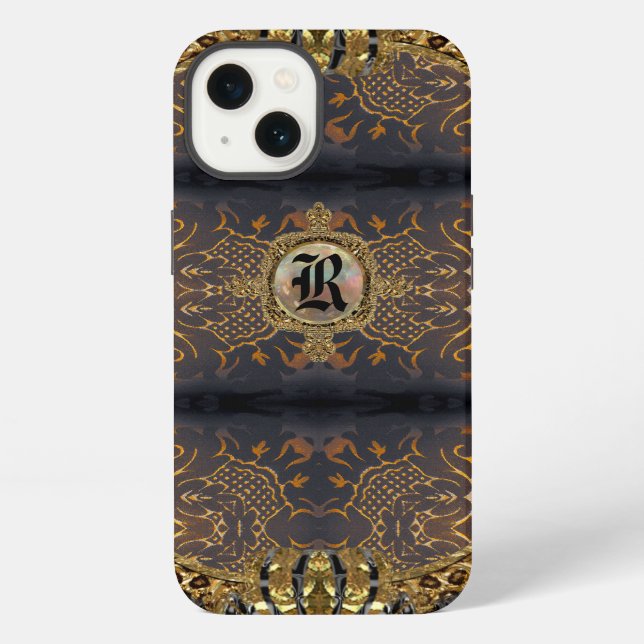Morjianae Baroque Style Monogram Iphone Case (Back)