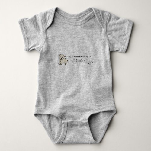 morkie baby bodysuit