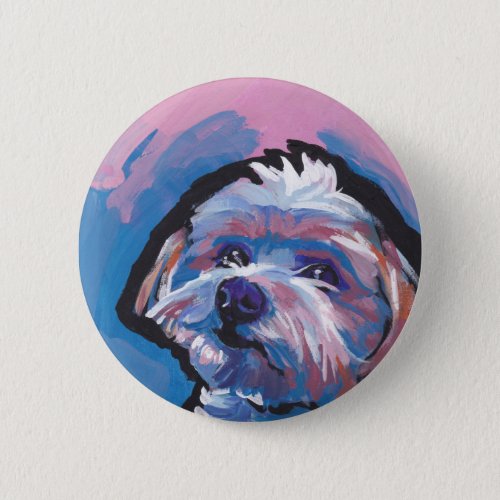 morkie designer breed pop dog art button
