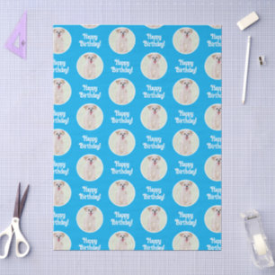 Morkie Dog Blue Tissue Paper