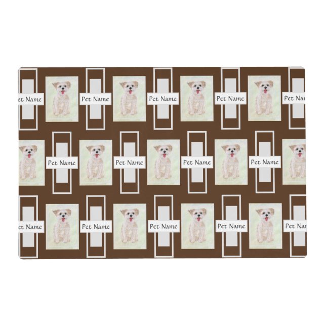 Morkie Dog Brown Placemat (Front)