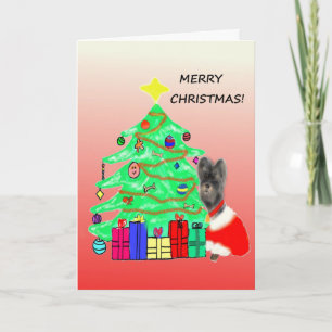 Morkie Dog Christmas Card