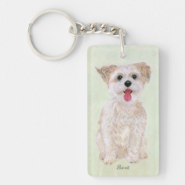 Morkie Dog Double Sided Acrylic Keychain (Front)