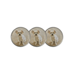 Morkie Dog Golf Ball Markers