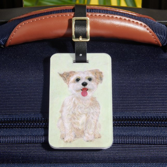 Morkie Dog Luggage Tag (Front Insitu 2)