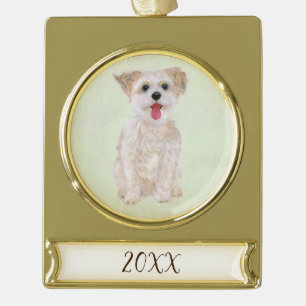 Morkie Dog Metal Ornament